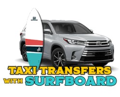 Taxi Transfers With Surfboard